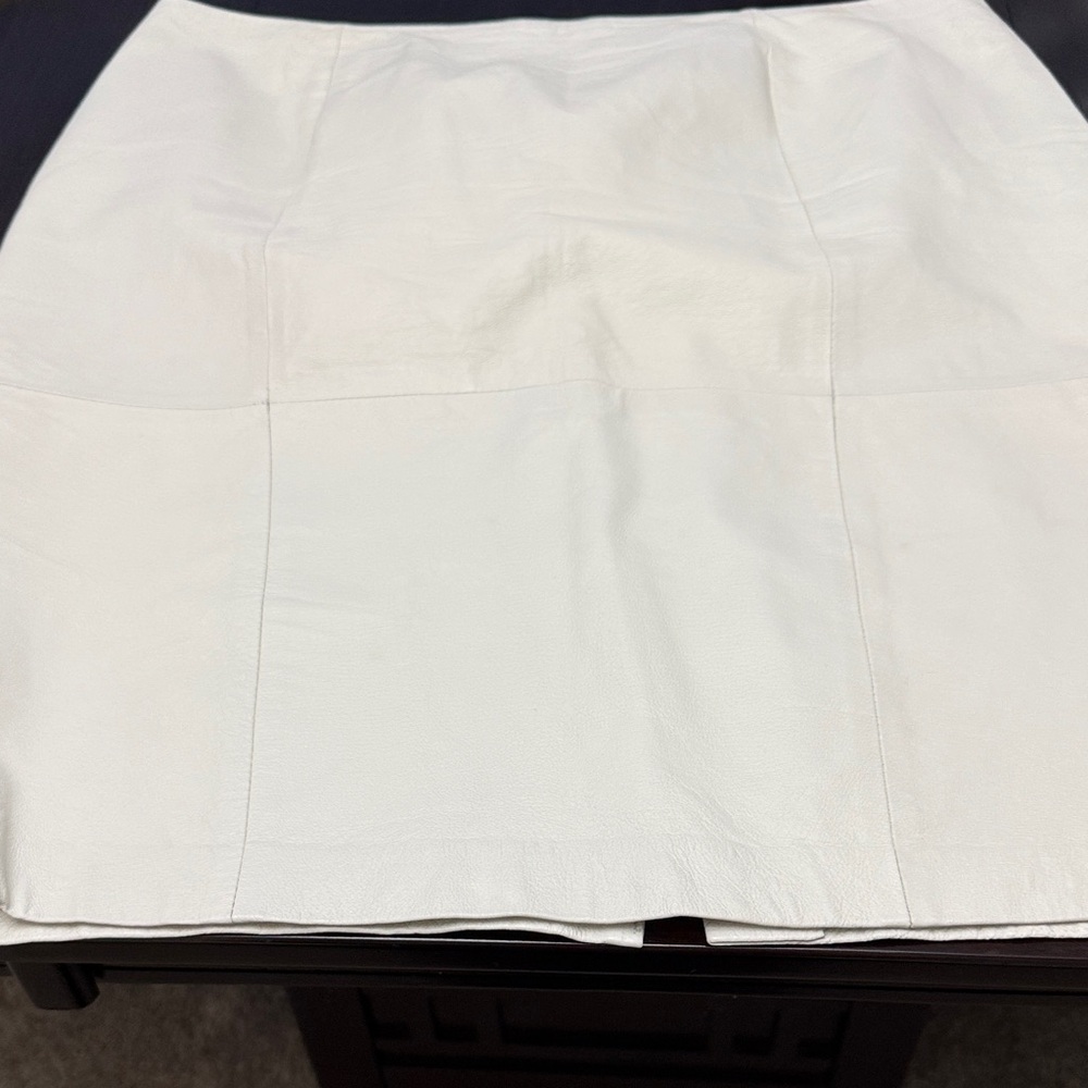 ASOS White Leather Skirt